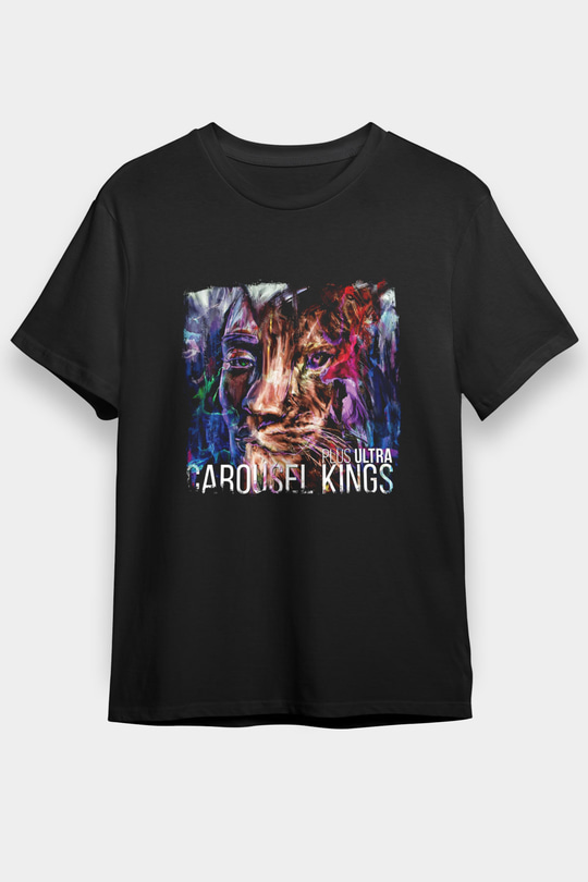 Carousel Kings Baskılı Unisex Siyah Tişört