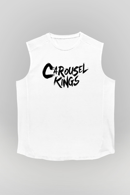 Carousel Kings Beyaz Unisex Kolsuz Tişört