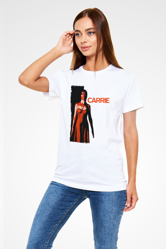Carrie Beyaz Unisex Tişört
