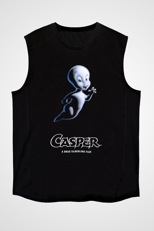 Casper the Friendly Ghost Siyah Unisex  Kolsuz Tişört