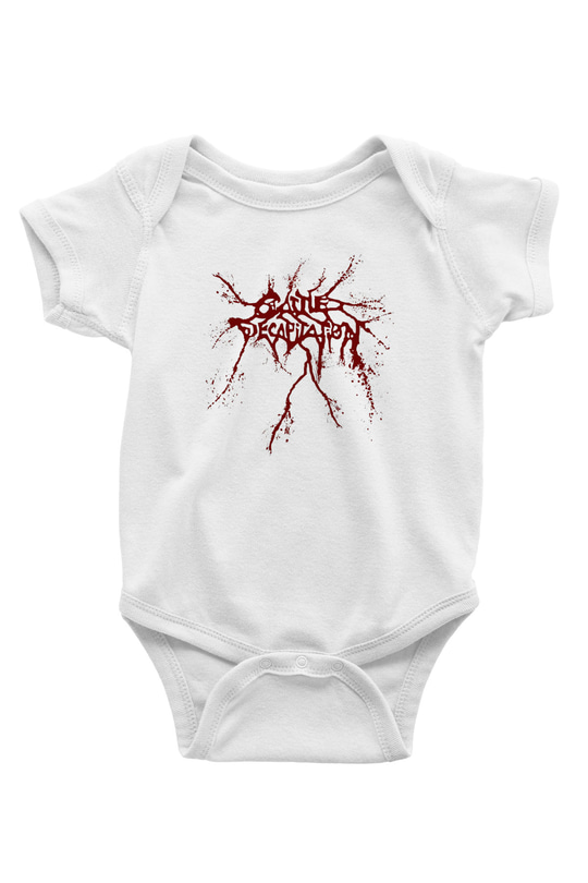 Cattle Decapitation Baskılı Beyaz Unisex Bebek Body - Zıbın