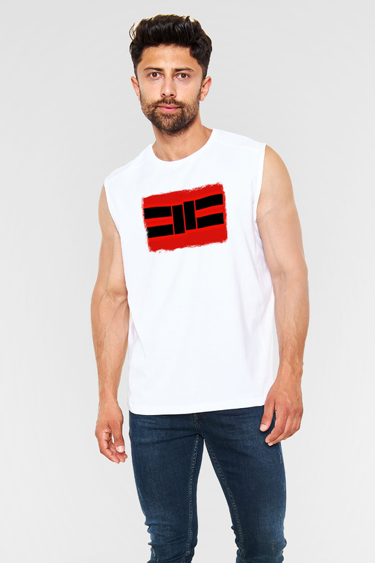 Cavalera Conspiracy Baskılı Unisex Beyaz Kolsuz Tişört