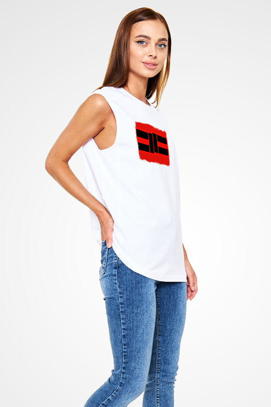 Cavalera Conspiracy Baskılı Unisex Beyaz Kolsuz Tişört