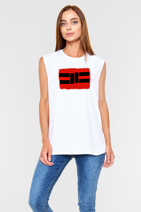 Cavalera Conspiracy Baskılı Unisex Beyaz Kolsuz Tişört
