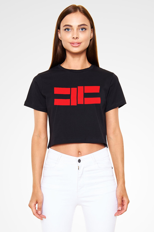 Cavalera Conspiracy Siyah Crop Top Tişört