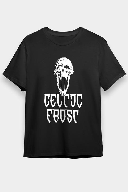 Celtic Frost Baskılı Unisex Siyah Tişört - Tshirt