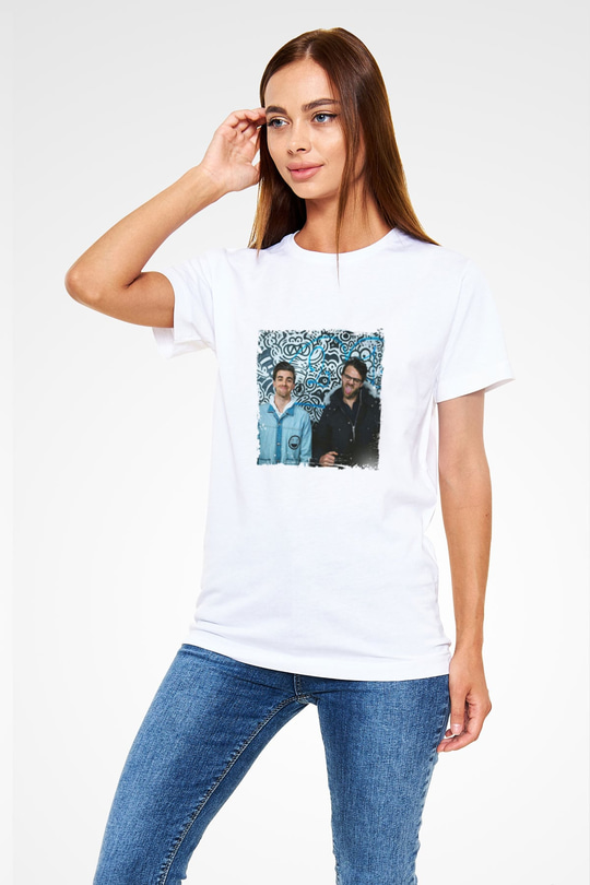ChainsmokersBaskılı Beyaz Tişört