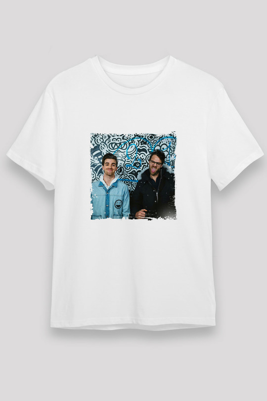 ChainsmokersBaskılı Beyaz Tişört