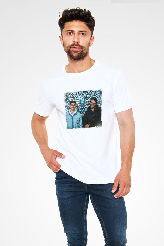 ChainsmokersBaskılı Beyaz Tişört