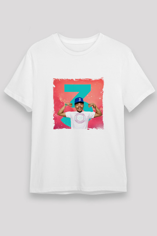 Chance The Rapper Baskılı Unisex Beyaz Tişört