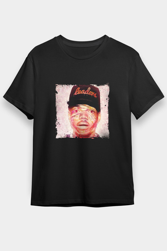 Chance The Rapper Baskılı Unisex Siyah Tişört