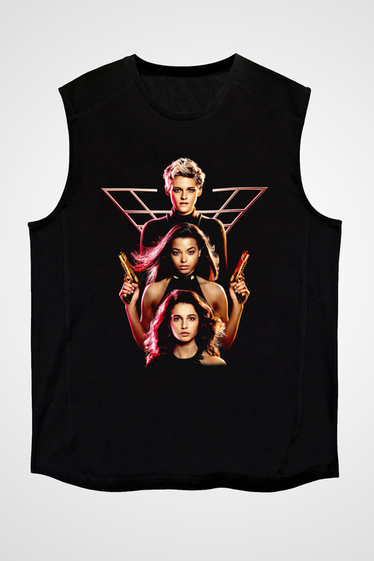 Charlies Angels Siyah Unisex  Kolsuz Tişört