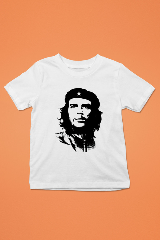 Che Guevara Baskılı Beyaz Unisex Çocuk Tişört