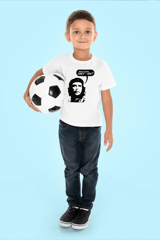 Che Guevara Baskılı Beyaz Unisex Çocuk Tişört