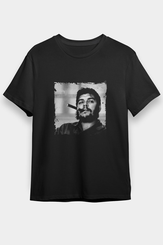 Che Guevara Baskılı Unisex Siyah Tişört
