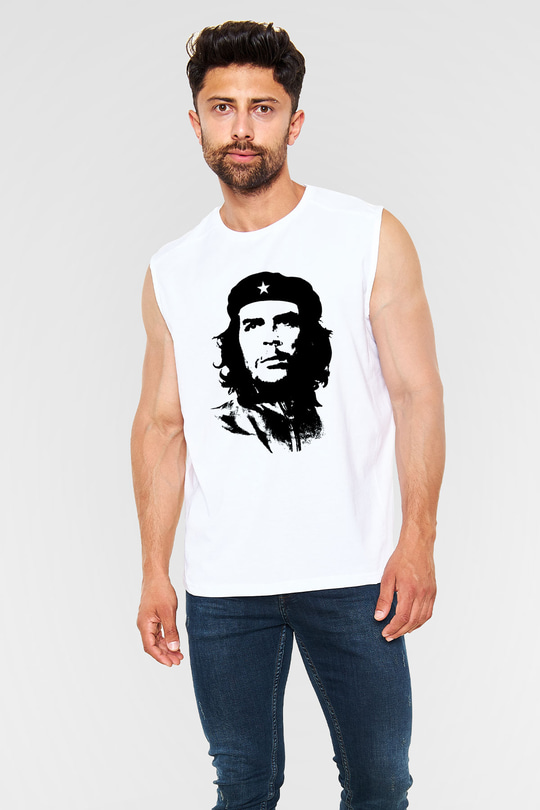 Che Guevara Beyaz Unisex Kolsuz Tişört