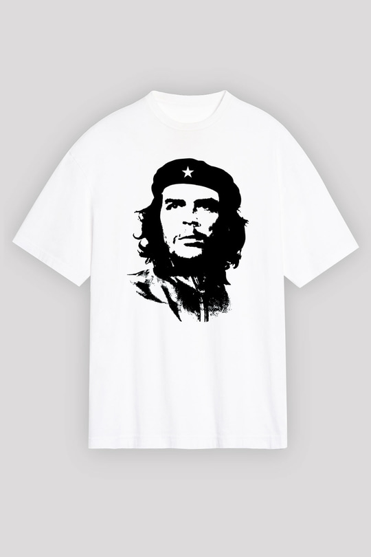Che Guevara Beyaz Unisex Oversize Tişört T-Shirt