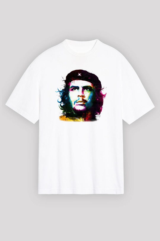 Che Guevara Beyaz Unisex Oversize Tişört T-Shirt