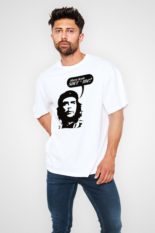 Che Guevara Beyaz Unisex Oversize Tişört T-Shirt