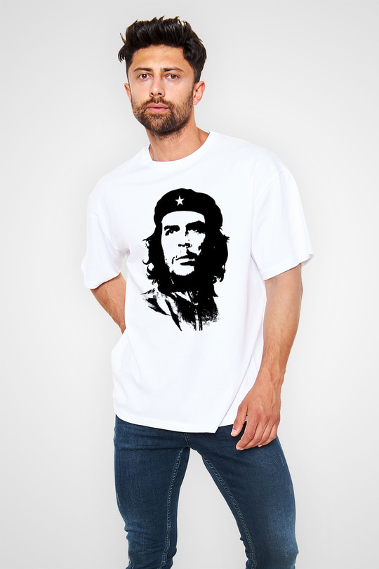 Che Guevara Beyaz Unisex Oversize Tişört T-Shirt