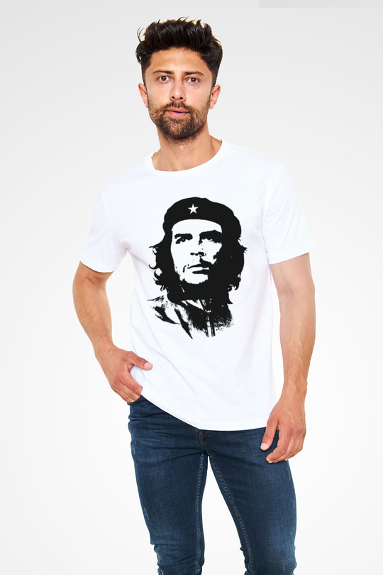 Che Guevara Beyaz Unisex Tişört T-Shirt - TişörtFabrikası