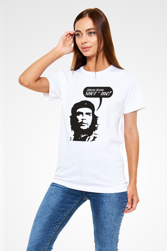 Che Guevara Beyaz Unisex Tişört T-Shirt - TişörtFabrikası