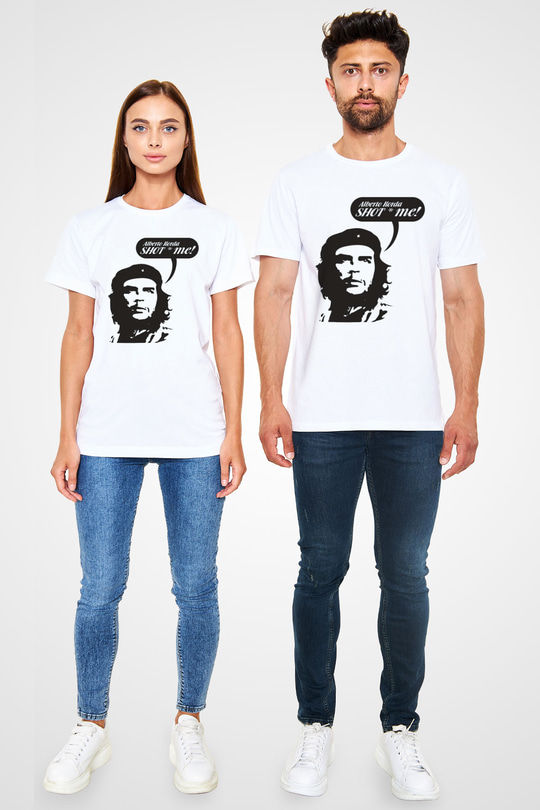 Che Guevara Beyaz Unisex Tişört T-Shirt - TişörtFabrikası