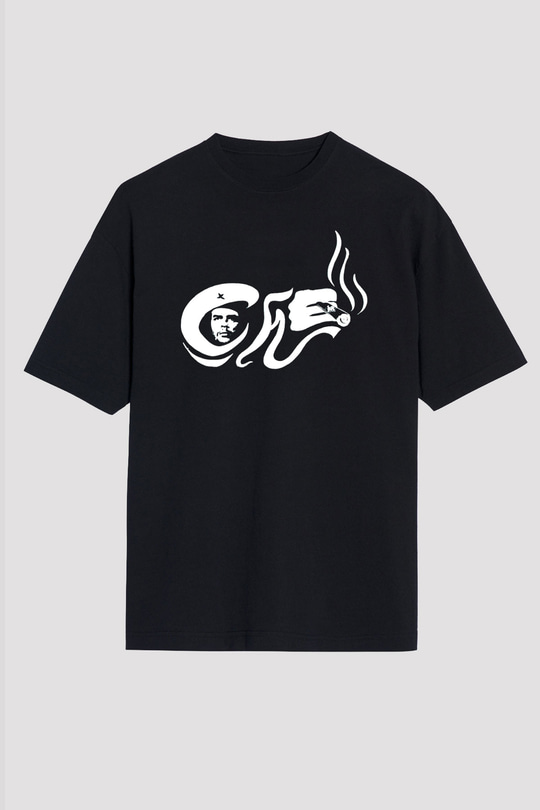 Che Guevara Siyah Unisex Oversize Tişört T-Shirt