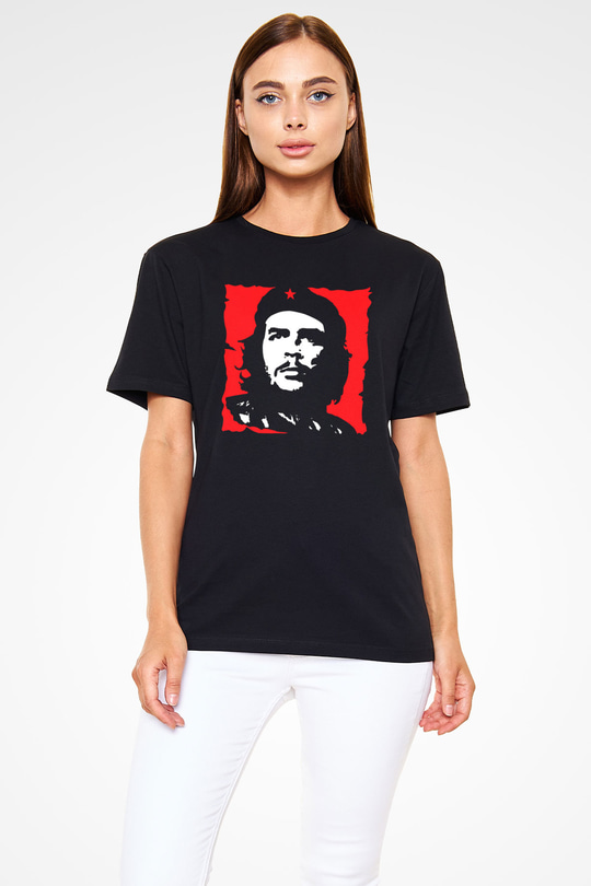 Che Guevara Siyah Unisex Tişört T-Shirt - TişörtFabrikası