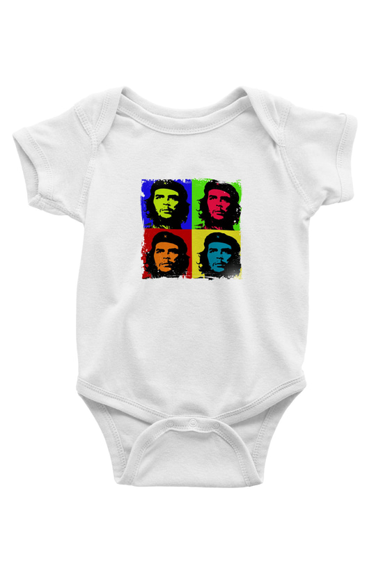 Che Guevara Unisex Baskılı Beyaz Bebek Body - Zıbın