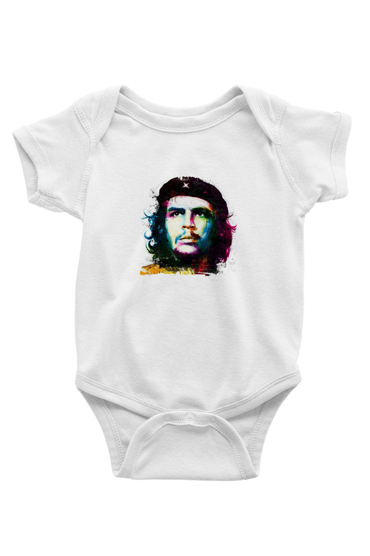 Che Guevara Unisex Baskılı Beyaz Bebek Body - Zıbın