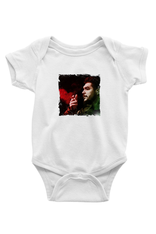 Che Guevara Unisex Baskılı Beyaz Bebek Body - Zıbın