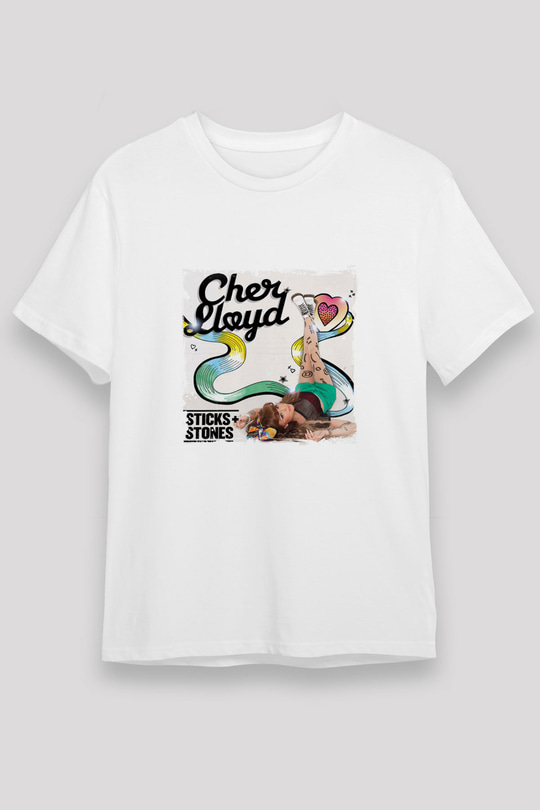 Cher Lloyd Baskılı Unisex Beyaz Tişört