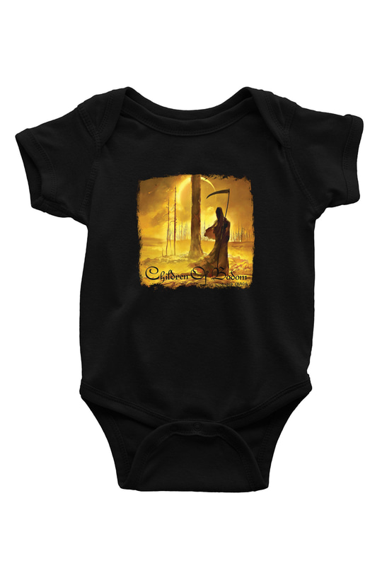 Children of Bodom Baskılı Unisex Siyah Bebek Body - Zıbın