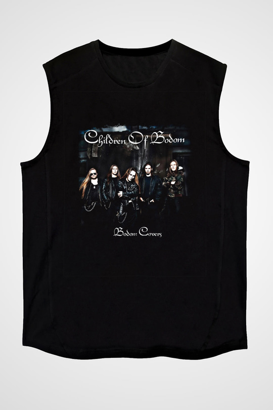 Children of Bodom Baskılı Unisex Siyah Kolsuz Tişört