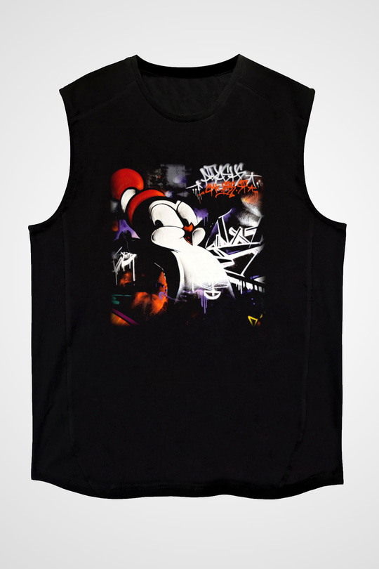 Chilly Willy Siyah Unisex Kolsuz Tişört