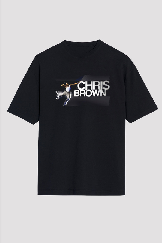 Chris Brown Siyah Oversize Tişört Oversize T-shirt - TişörtFabrikası