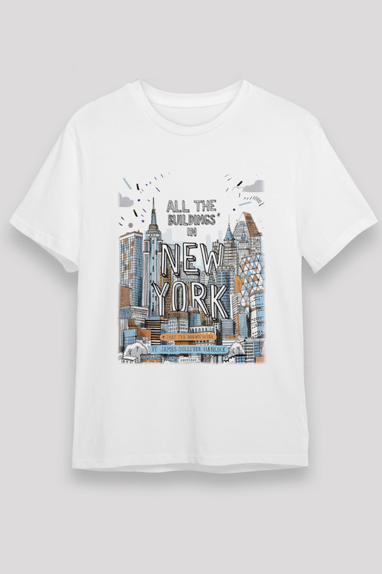 Chrysler Binası Beyaz Unisex Tişört T-Shirt - TişörtFabrikası