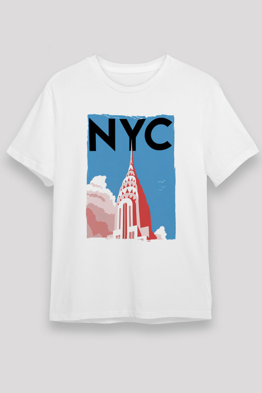 Chrysler Binası Beyaz Unisex Tişört T-Shirt - TişörtFabrikası