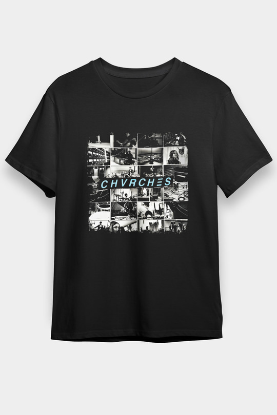 CHVRCHES Baskılı Unisex Siyah Tişört