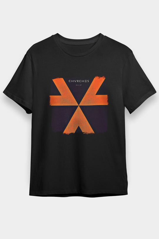 CHVRCHES Baskılı Unisex Siyah Tişört