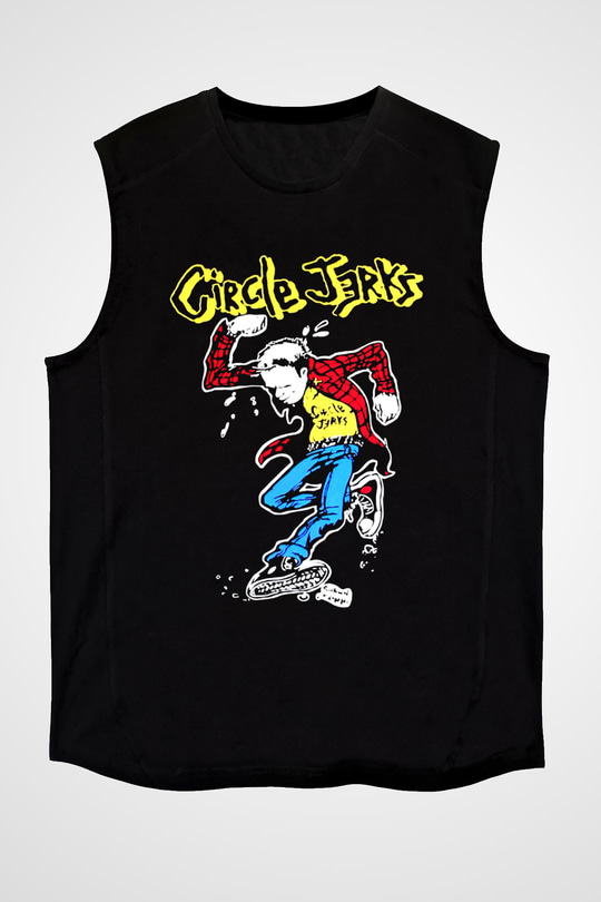 Circle Jerks Siyah Unisex Kolsuz Tişört