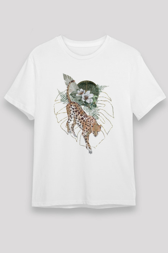 Çita Beyaz Unisex Tişört T-Shirt - TişörtFabrikası
