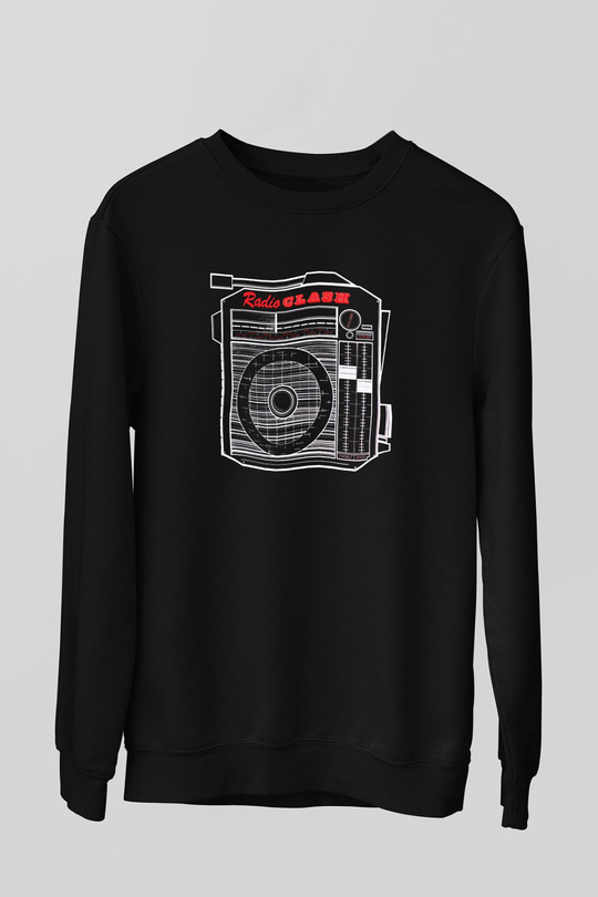 Clash (The) Baskılı Unisex Siyah Sweatshirt