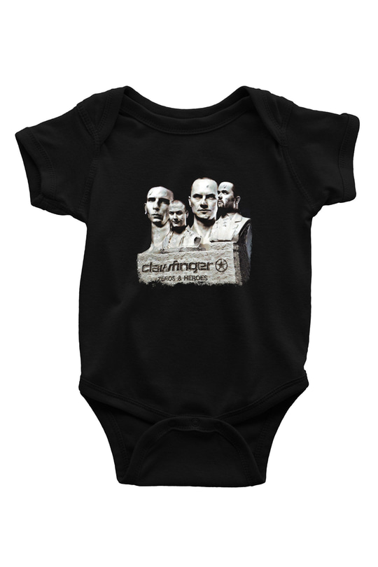 Clawfinger Baskılı Unisex Siyah Bebek Body - Zıbın