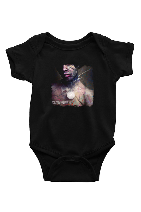 Clawfinger Baskılı Unisex Siyah Bebek Body - Zıbın
