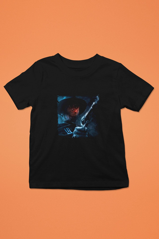Clint Eastwood Baskılı Unisex Siyah Çocuk Tişört
