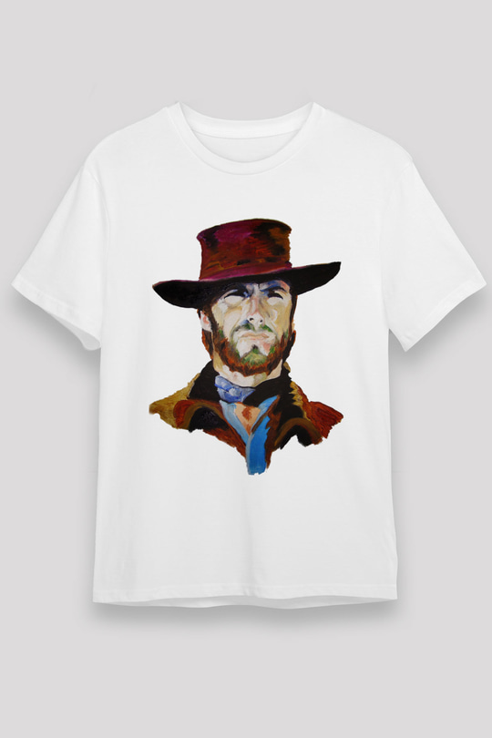 Clint Eastwood Beyaz Unisex Tişört T-Shirt - TişörtFabrikası