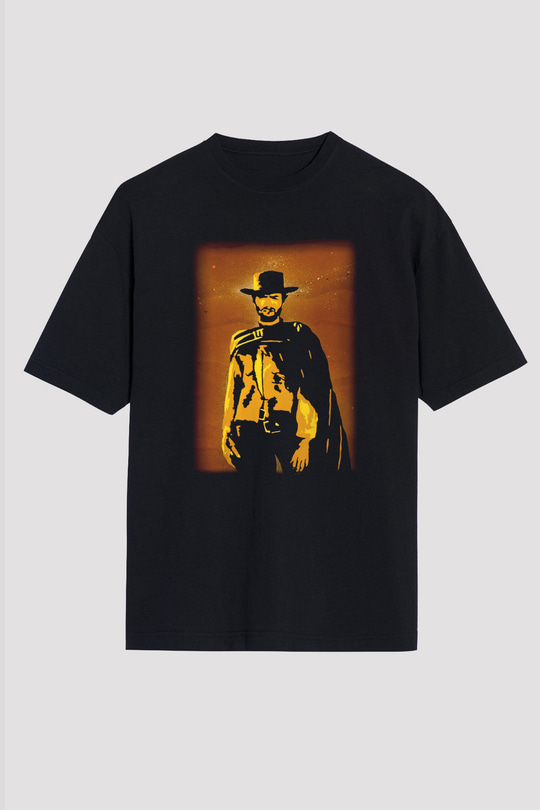 Clint Eastwood Siyah Unisex Oversize Tişört T-Shirt