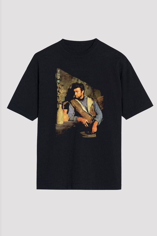 Clint Eastwood Siyah Unisex Oversize Tişört T-Shirt